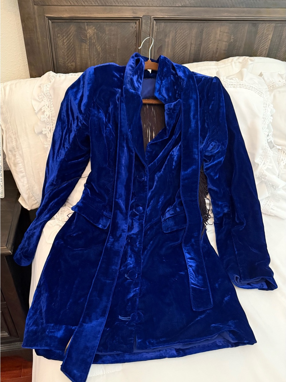 House of Harlow 1960 Cobalt Blue Velvet Blazer